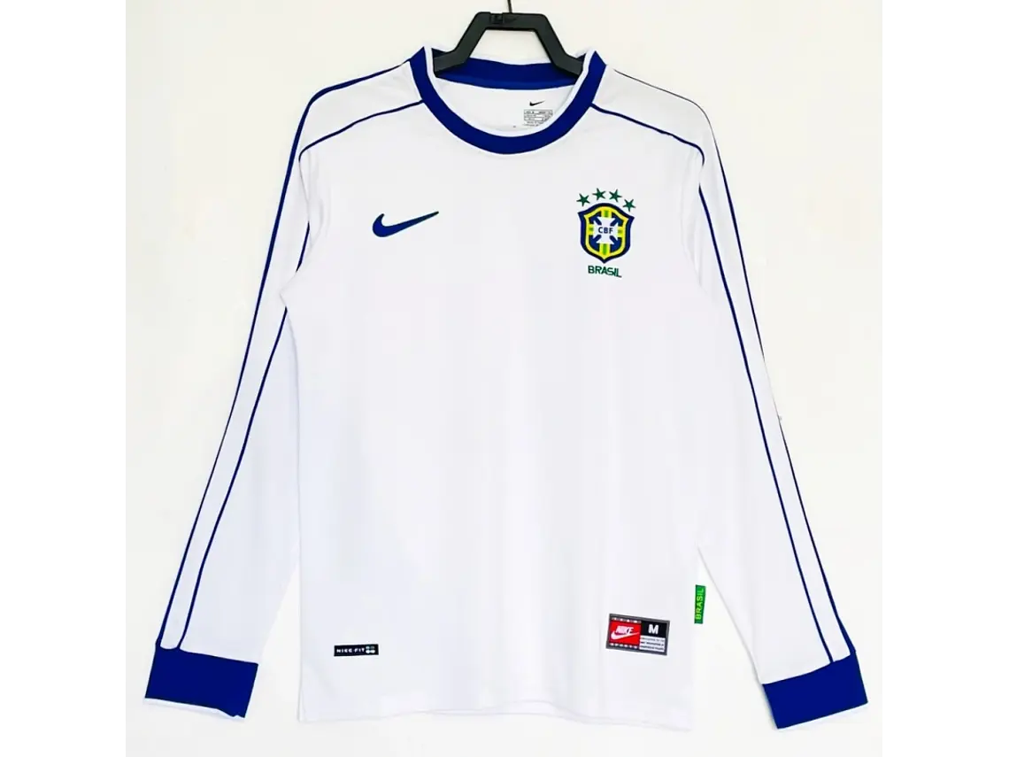 Camisa Retro de Manga Comprida do Brasil - Terceira Seleção 1998-2000 1