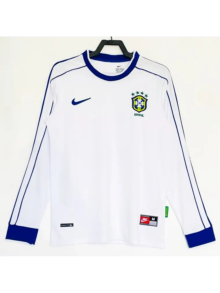 Camisa Retro de Manga Comprida do Brasil - Terceira Seleção 1998-2000 1