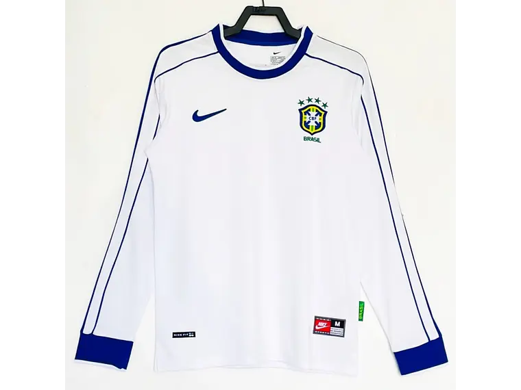 Camisa Retro de Manga Comprida do Brasil - Terceira Seleção 1998-2000 1