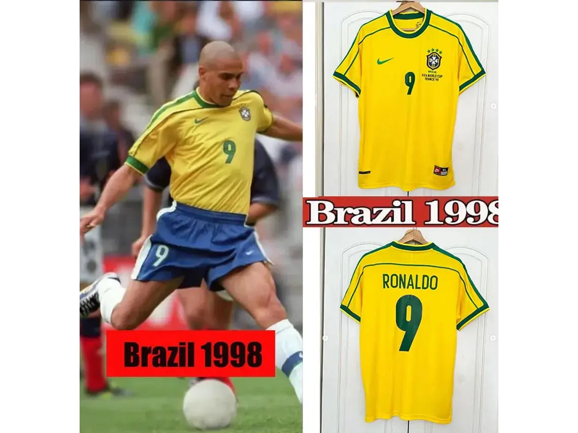 Camisa Retrô do Brasil para Jogos em Casa - Temporada 1998/2000 1