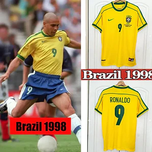 Camisa Retrô do Brasil para Jogos em Casa - Temporada 1998/2000