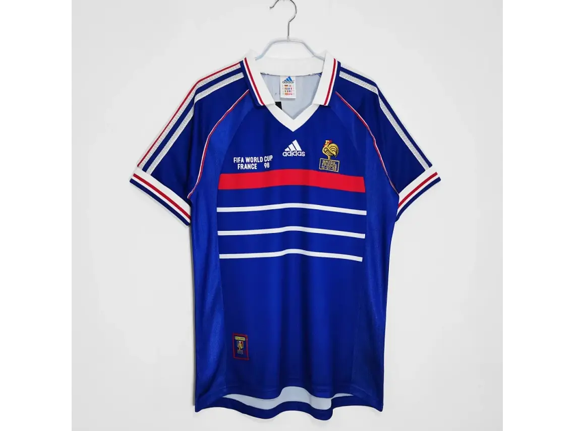 Camisa Retrô da França para a Copa do Mundo de 1998 - ZIDANE #10 - S ao 2XL 2