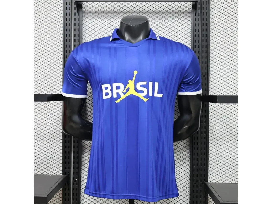 Camisa Brasil 2026 Lifestyler Edição Amarela/Branca/Azul - Nike x Jordan 13