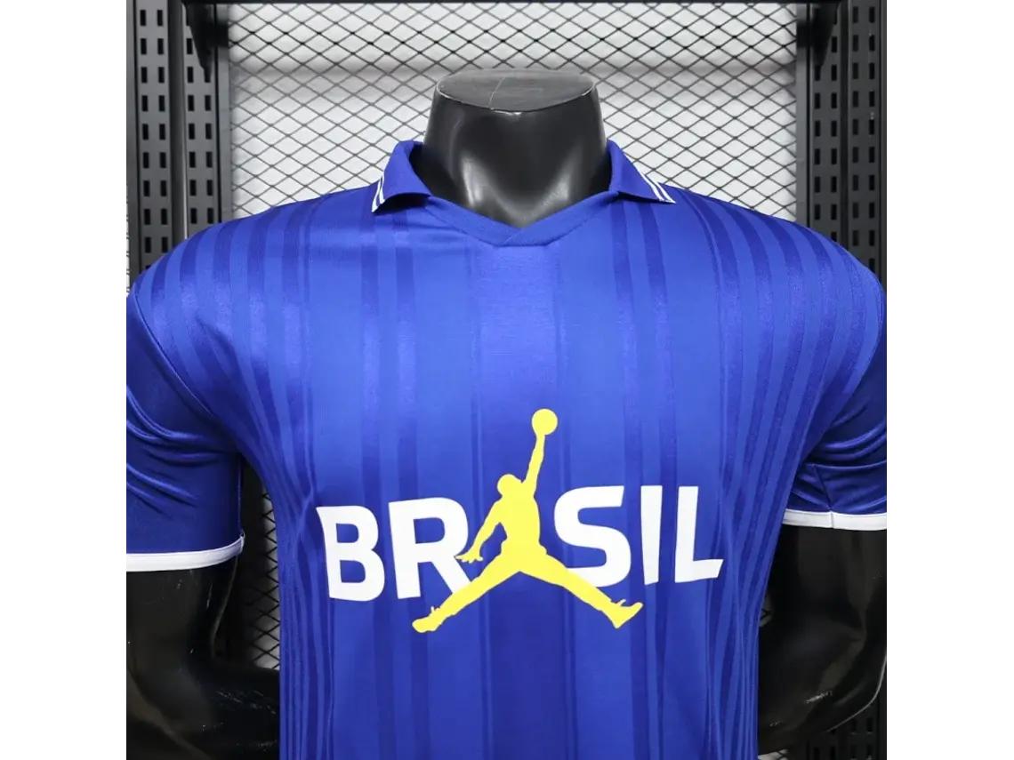 Camisa Brasil 2026 Lifestyler Edição Amarela/Branca/Azul - Nike x Jordan 14