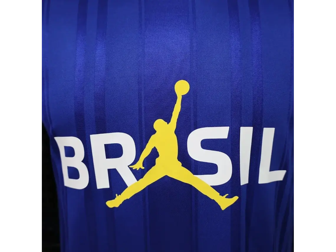 Camisa Brasil 2026 Lifestyler Edição Amarela/Branca/Azul - Nike x Jordan 15