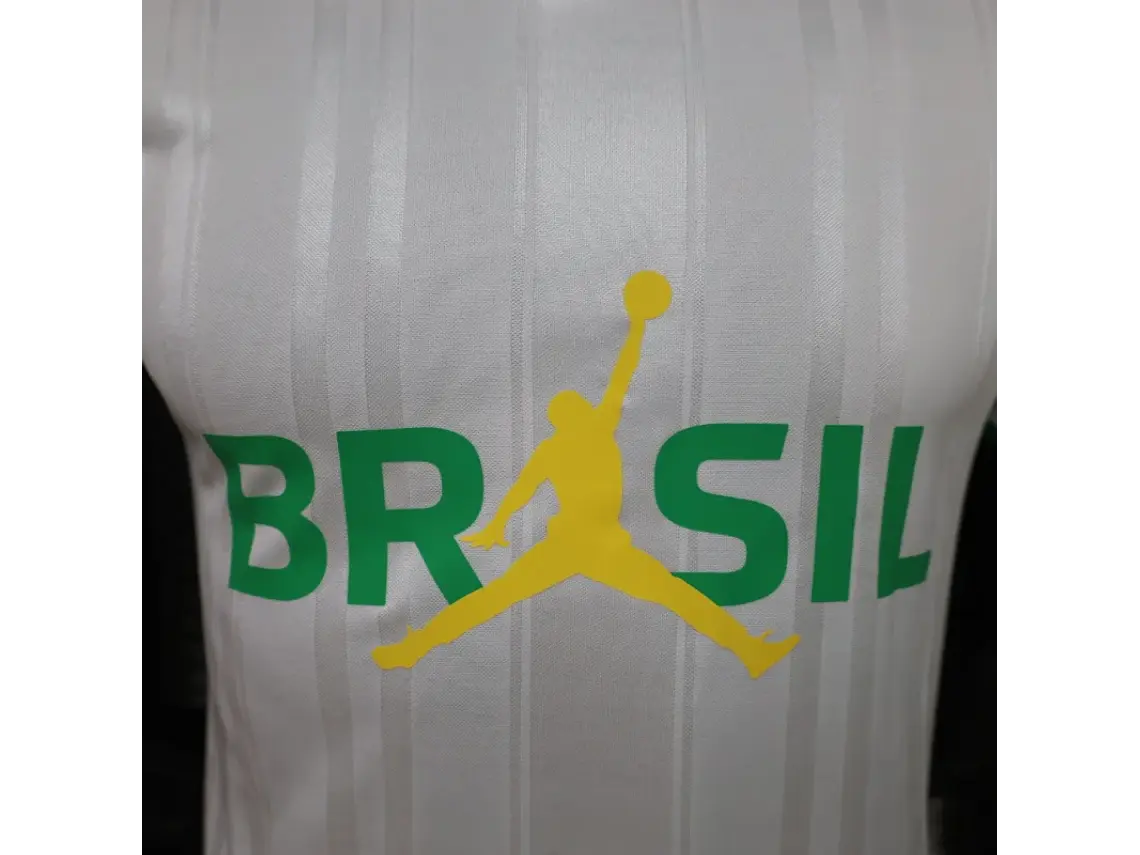 Camisa Brasil 2026 Lifestyler Edição Amarela/Branca/Azul - Nike x Jordan 12