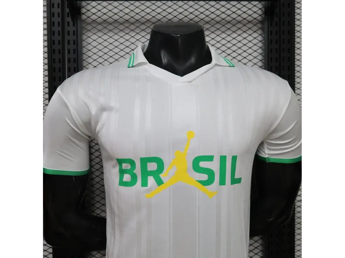 Camisa Brasil 2026 Lifestyler Edição Amarela/Branca/Azul - Nike x Jordan 9