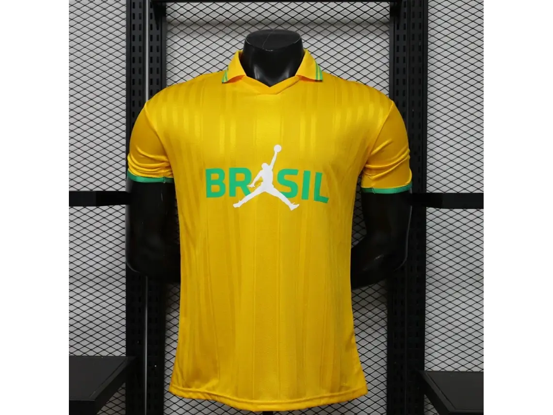 Camisa Brasil 2026 Lifestyler Edição Amarela/Branca/Azul - Nike x Jordan 1