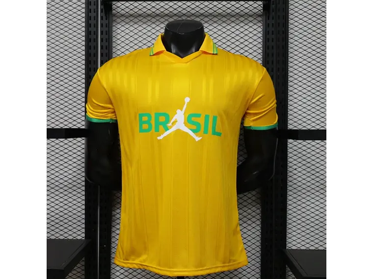 Camisa Brasil 2026 Lifestyler Edição Amarela/Branca/Azul - Nike x Jordan 1