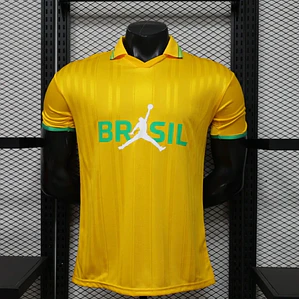 Camisa Brasil 2026 Lifestyler Edição Amarela/Branca/Azul - Nike x Jordan