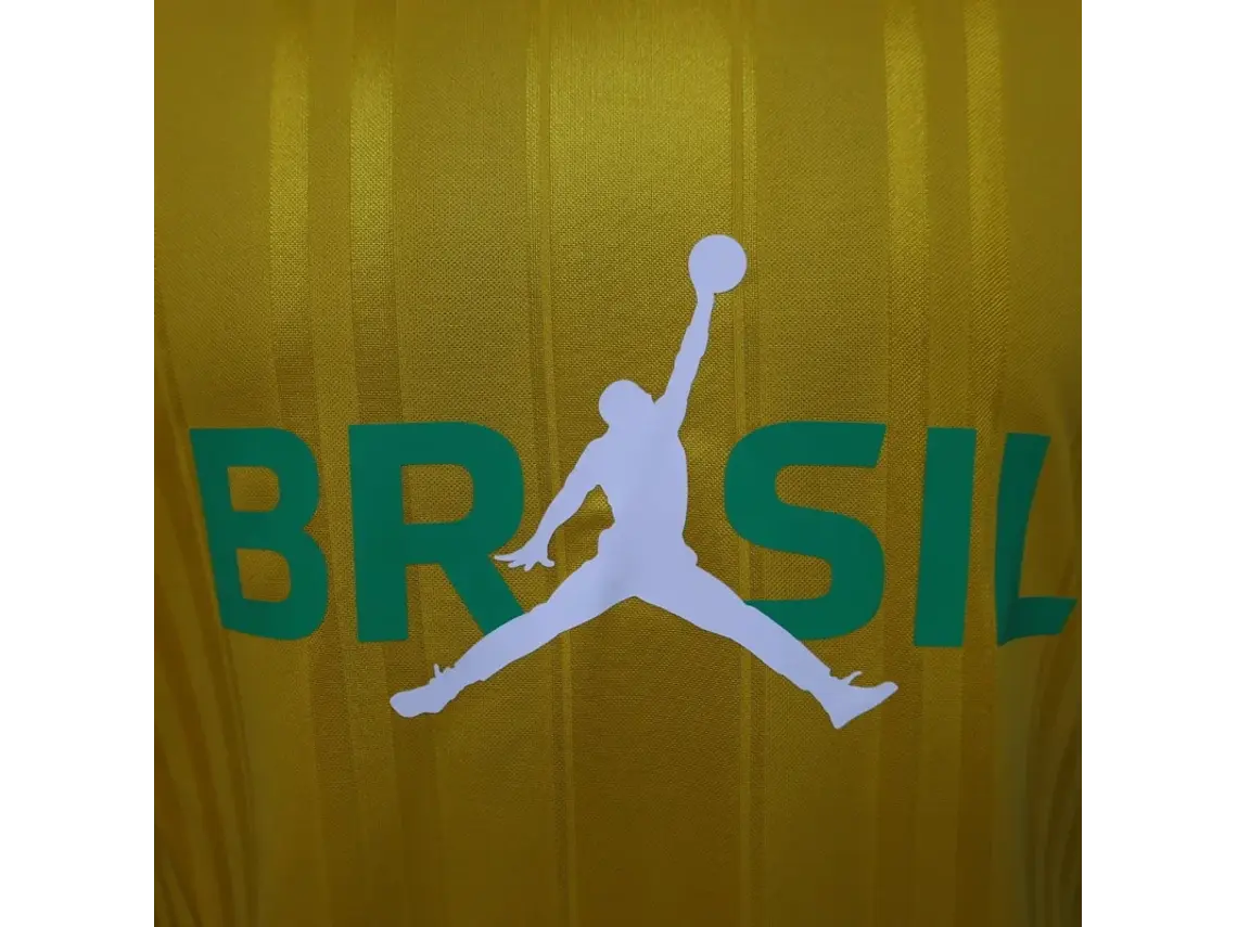 Camisa Brasil 2026 Lifestyler Edição Amarela/Branca/Azul - Nike x Jordan 4