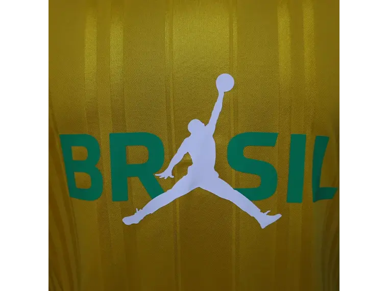 Camisa Brasil 2026 Lifestyler Edição Amarela/Branca/Azul - Nike x Jordan 4