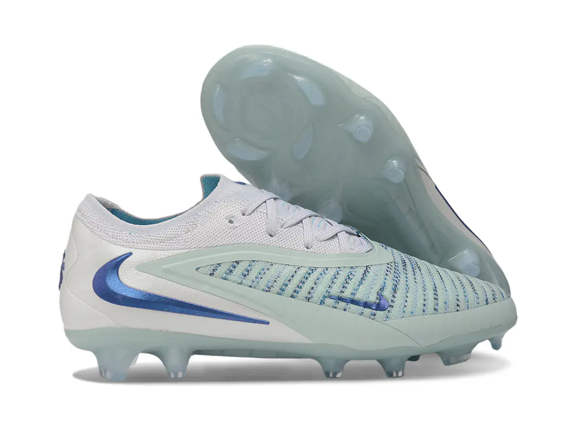 Chuteiras Nike Phantom GX III Elite FG - Controle e Estilo - Branco e Azul 2