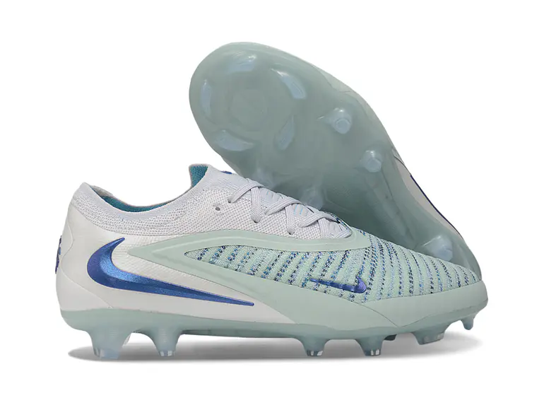 Chuteiras Nike Phantom GX III Elite FG - Controle e Estilo - Branco e Azul 2