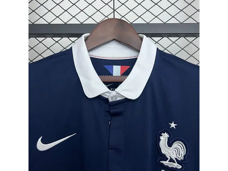 Camisa Retrô de Manga Comprida da França 2014 3