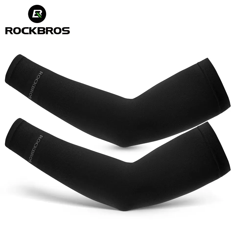 Mangas de Braço Rockbros Seda Gelo UV | Proteção Solar e Frescura para Ciclismo 3