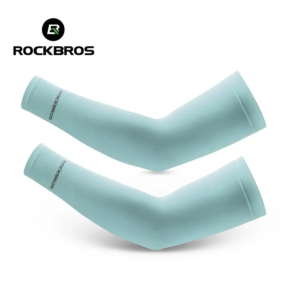 Mangas de Braço Rockbros Seda Gelo UV | Proteção Solar e Frescura para Ciclismo 6