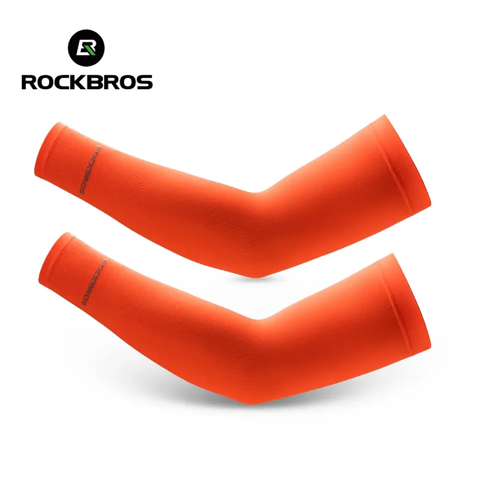 Mangas de Braço Rockbros Seda Gelo UV | Proteção Solar e Frescura para Ciclismo 8