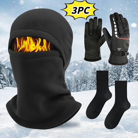 Conjunto 3pc/set para proteção contra o frio e vento