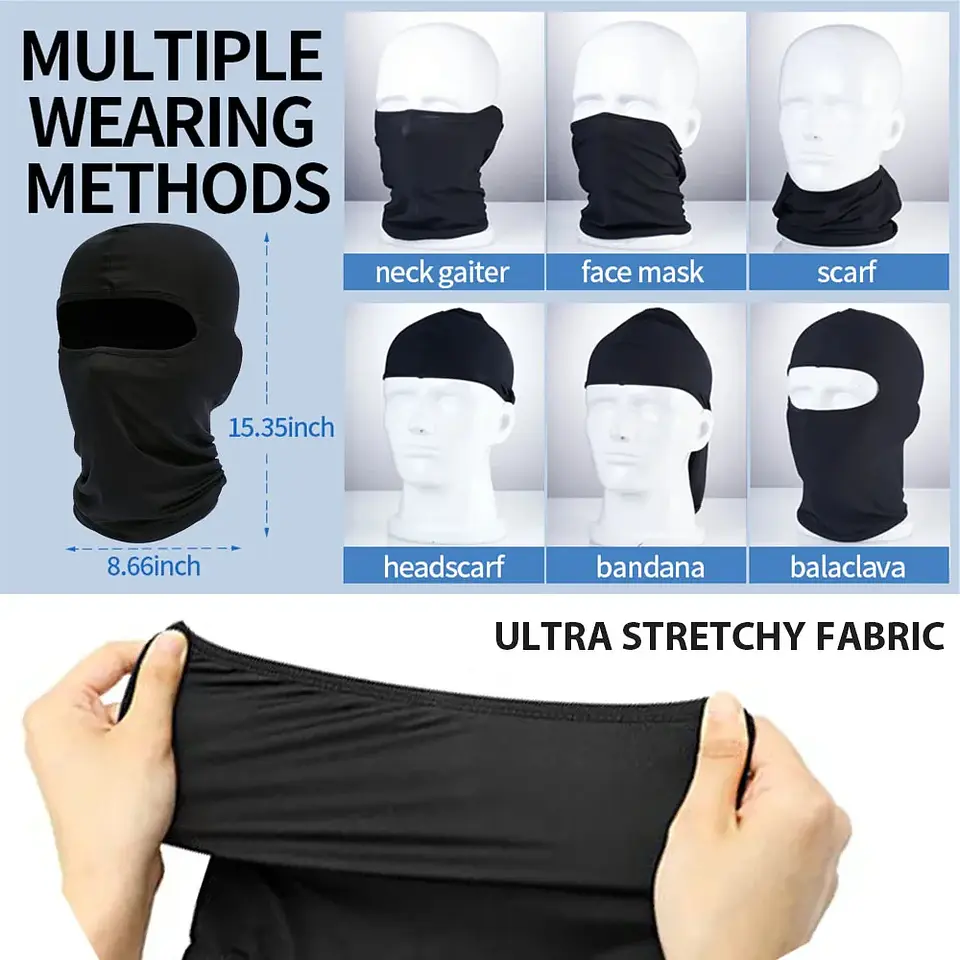 Balaclava para homem ideal para ciclismo, mota e atividades ao ar livre 3