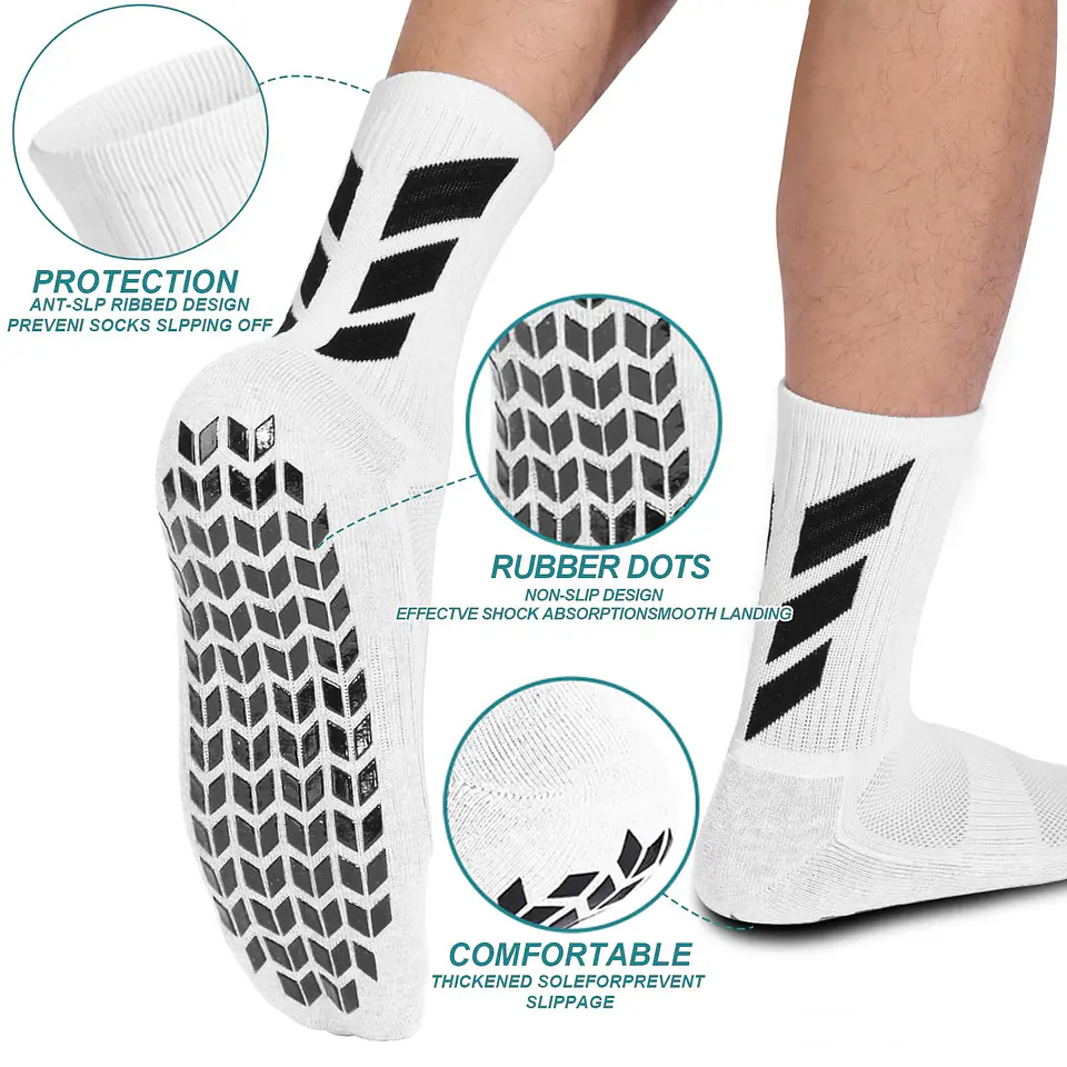 Meias Antiderrapantes para Futebol e Treino | Grip e Estabilidade para Desportos 2