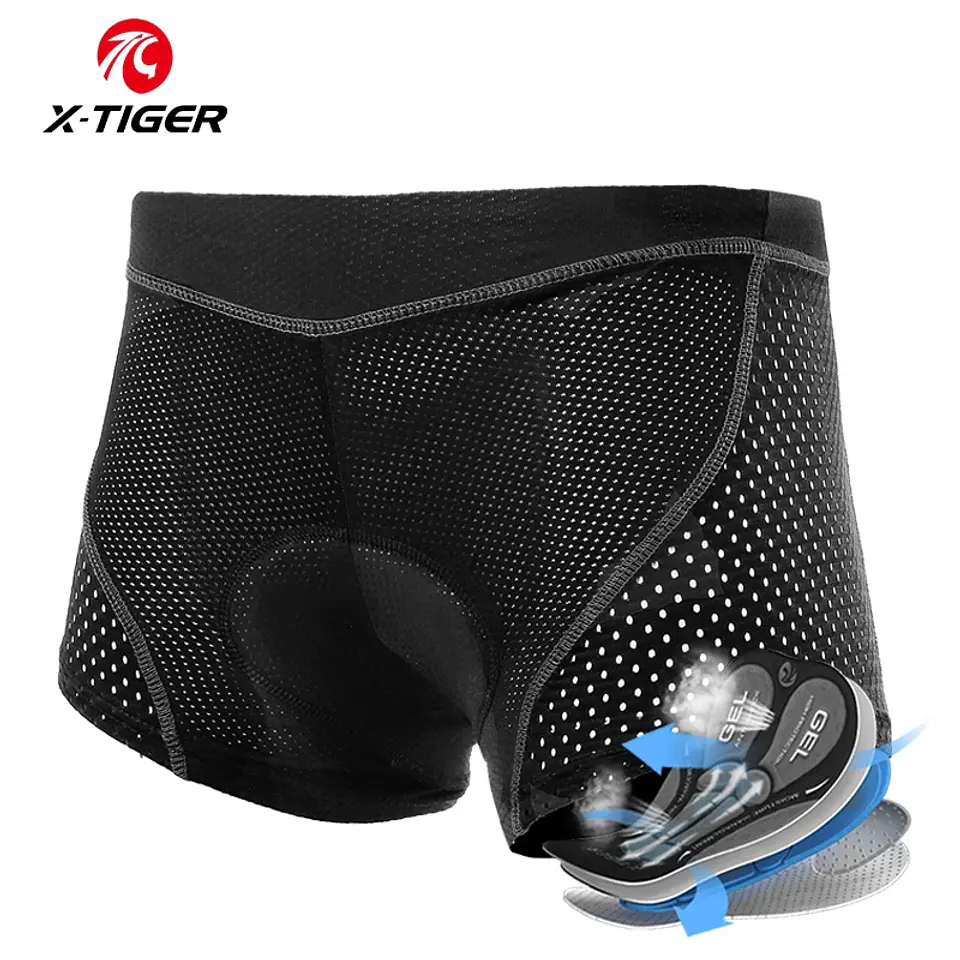 Cuecas de Ciclismo X-TIGER com Almofada 5D Gel | Conforto para MTB e Estrada 2