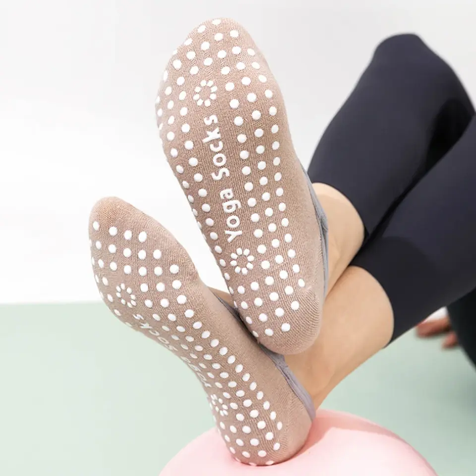 Meias de Yoga Antiderrapantes com Silicone | Conforto e Estabilidade para Pilates e Ballet - Tamanho 33-37 4