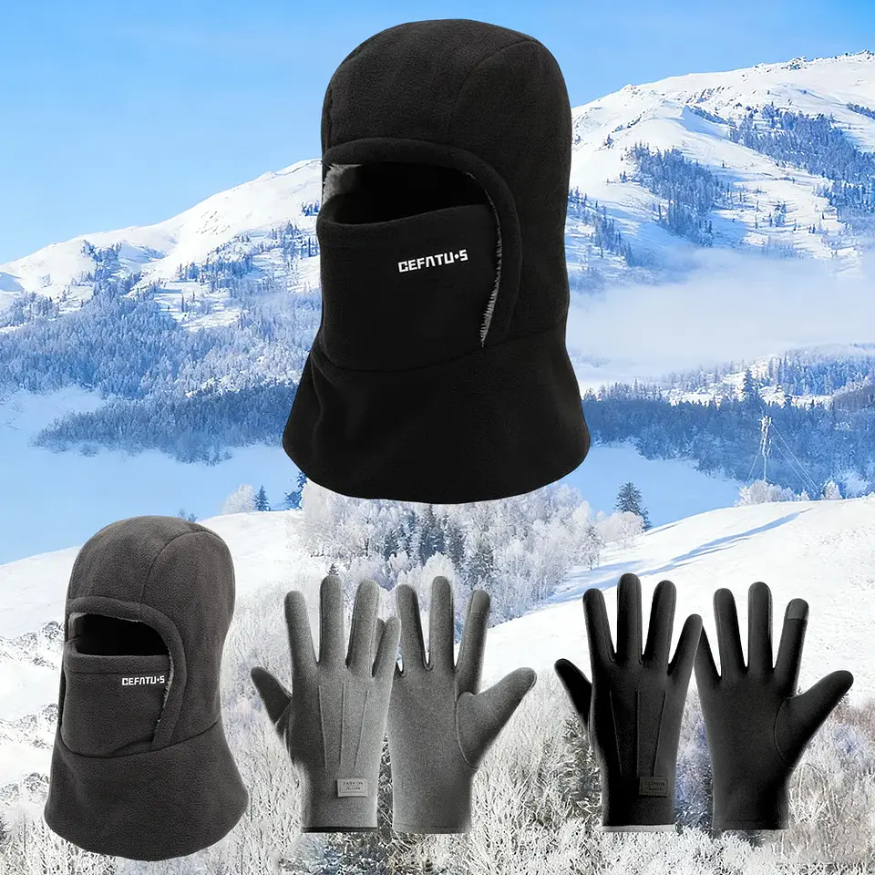 Kit Inverno Balaclava, Gorro e Luvas Térmicas | Proteção Contra o Frio e Vento 5