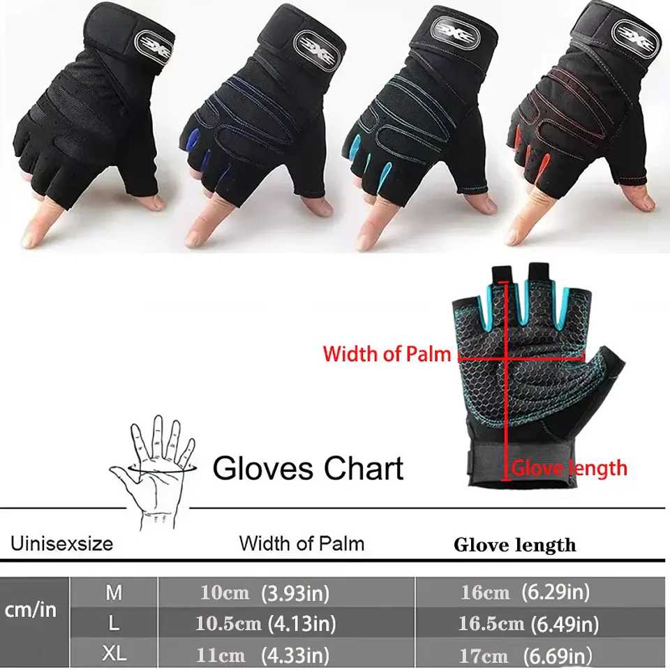 Luvas de Treino com Suporte de Pulso | Proteção e Grip para Musculação e Fitness 6