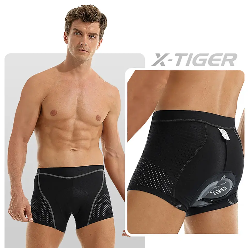Cuecas de Ciclismo X-TIGER com Almofada 5D Gel | Conforto para MTB e Estrada 3