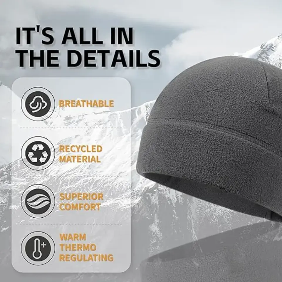 Gorro de Inverno em Polarfleece | Quente, Corta-Vento e Unissex  5