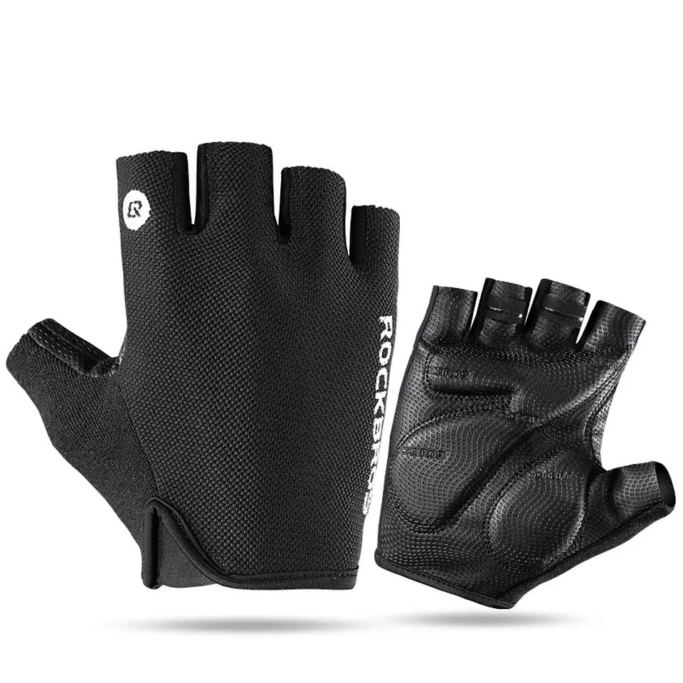 Luvas de Ciclismo ROCKBROS Meio Dedo | Amortecimento SBR e Antiderrapantes  9