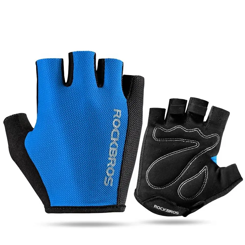 Luvas de Ciclismo ROCKBROS Meio Dedo | Amortecimento SBR e Antiderrapantes  10