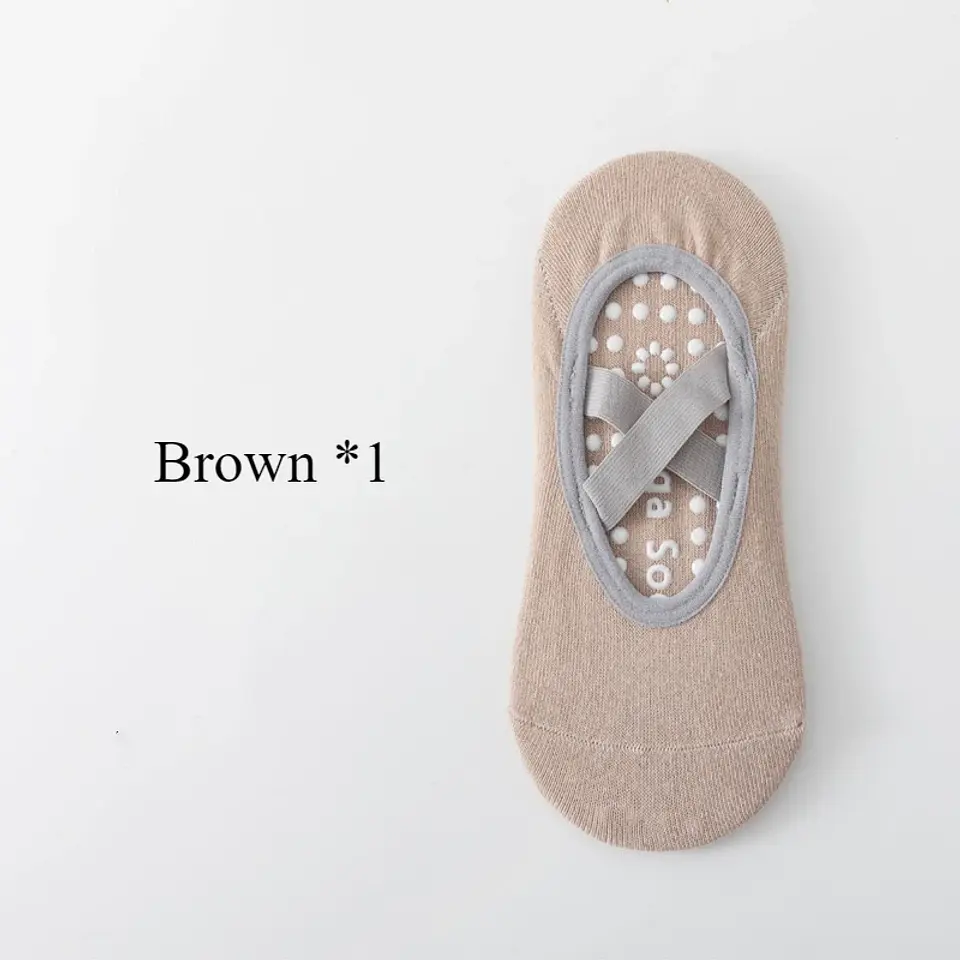 Meias de Yoga Antiderrapantes com Silicone | Conforto e Estabilidade para Pilates e Ballet - Tamanho 33-37 10