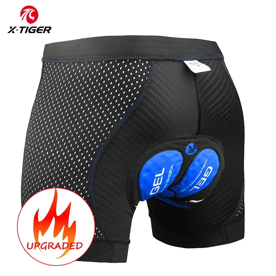 Cuecas de Ciclismo X-TIGER com Almofada 5D Gel | Conforto para MTB e Estrada 9