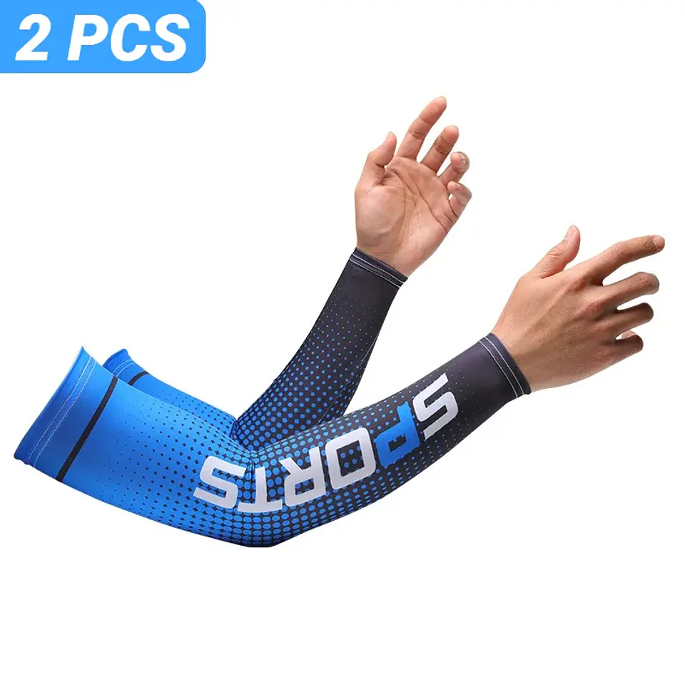 Mangas de Braço Ice Silk com Proteção UV | Frescas e Antiderrapantes para Desporto  7
