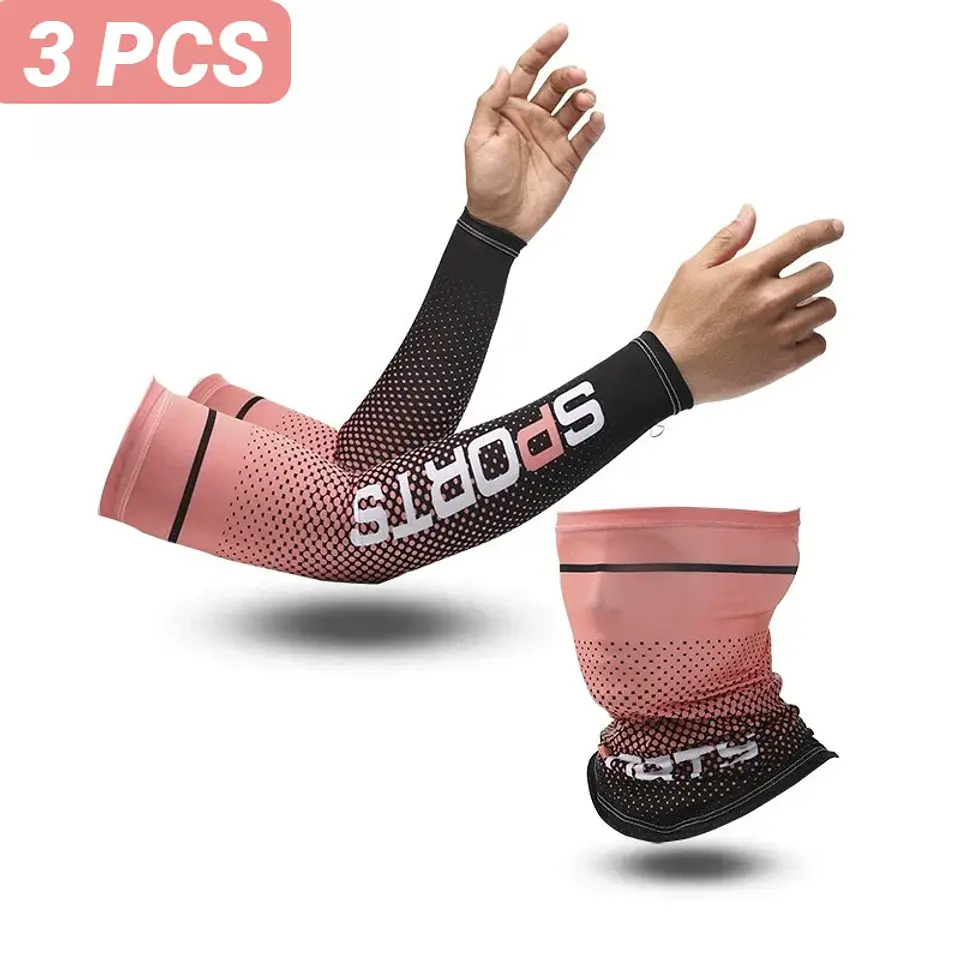Mangas de Braço Ice Silk com Proteção UV | Frescas e Antiderrapantes para Desporto  8