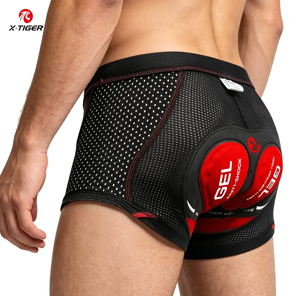 Cuecas de Ciclismo X-TIGER com Almofada 5D Gel | Conforto para MTB e Estrada 12