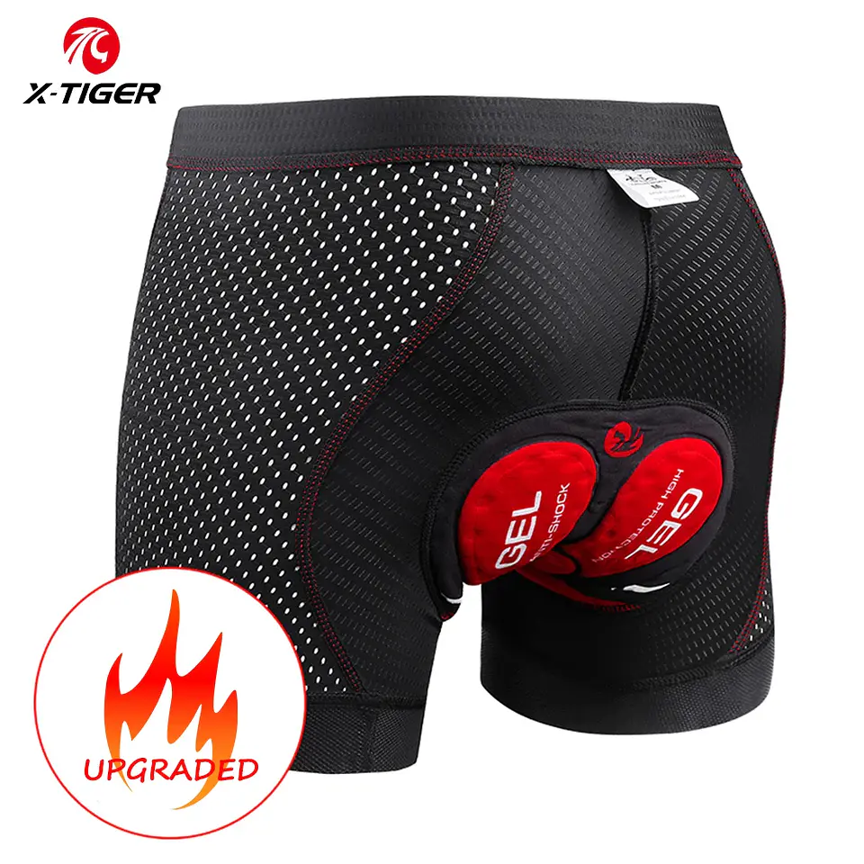 Cuecas de Ciclismo X-TIGER com Almofada 5D Gel | Conforto para MTB e Estrada 13