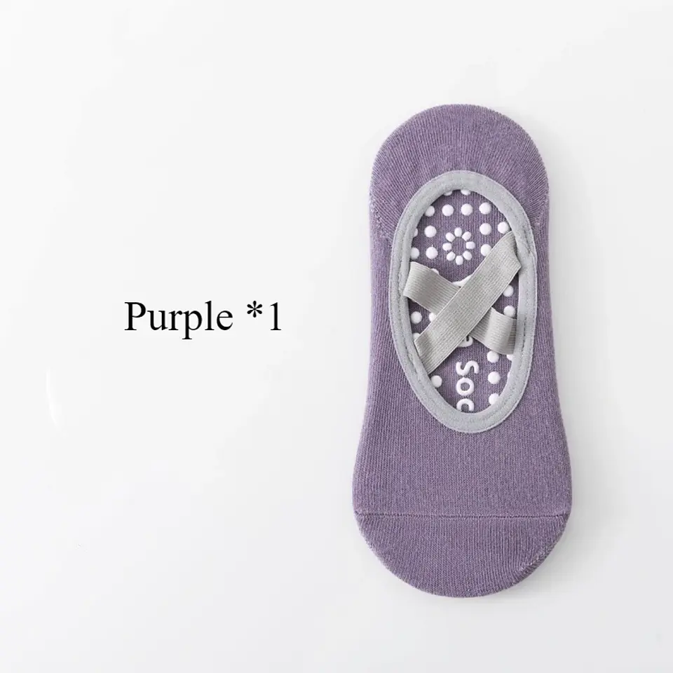 Meias de Yoga Antiderrapantes com Silicone | Conforto e Estabilidade para Pilates e Ballet - Tamanho 33-37 13