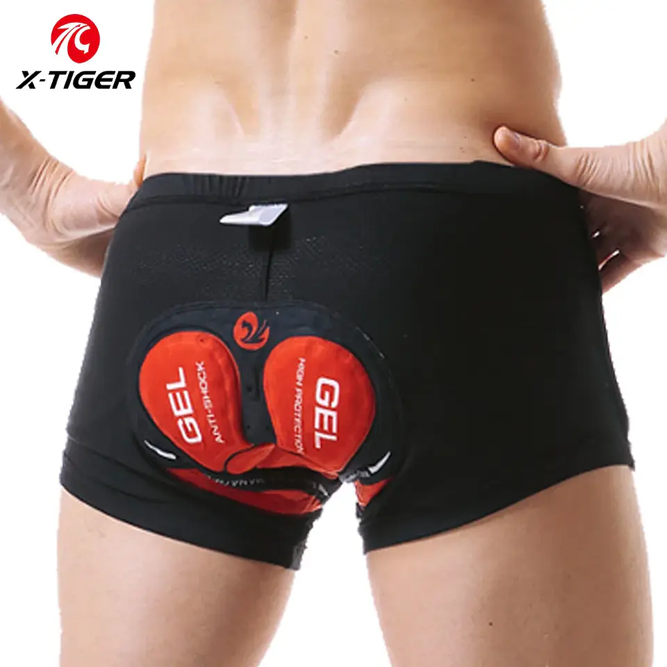 Cuecas de Ciclismo X-TIGER com Almofada 5D Gel | Conforto para MTB e Estrada 14