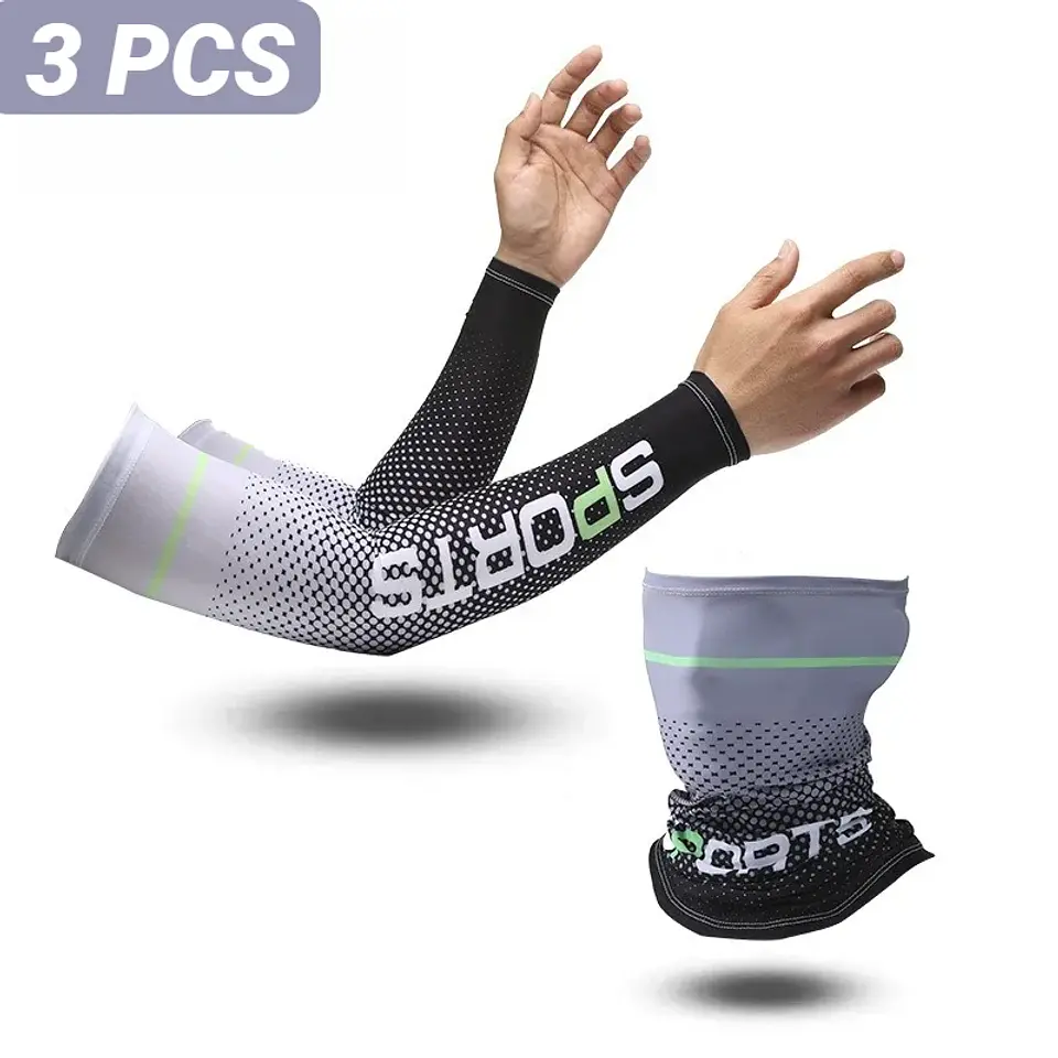 Mangas de Braço Ice Silk com Proteção UV | Frescas e Antiderrapantes para Desporto  10