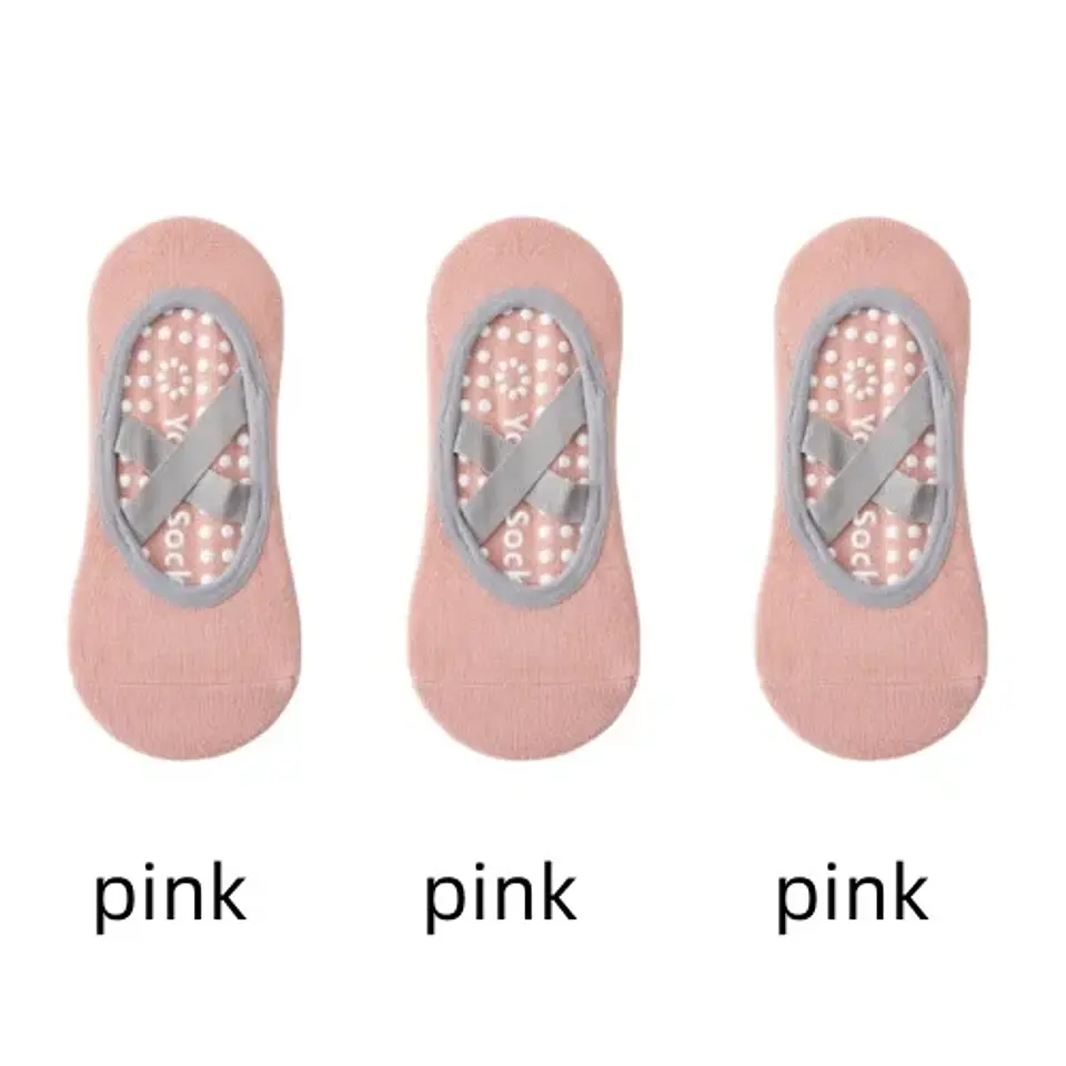 Meias de Yoga Antiderrapantes com Silicone | Conforto e Estabilidade para Pilates e Ballet - Tamanho 33-37 14