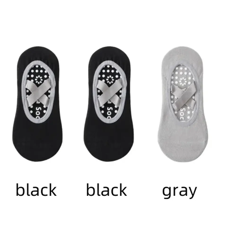 Meias de Yoga Antiderrapantes com Silicone | Conforto e Estabilidade para Pilates e Ballet - Tamanho 33-37 16