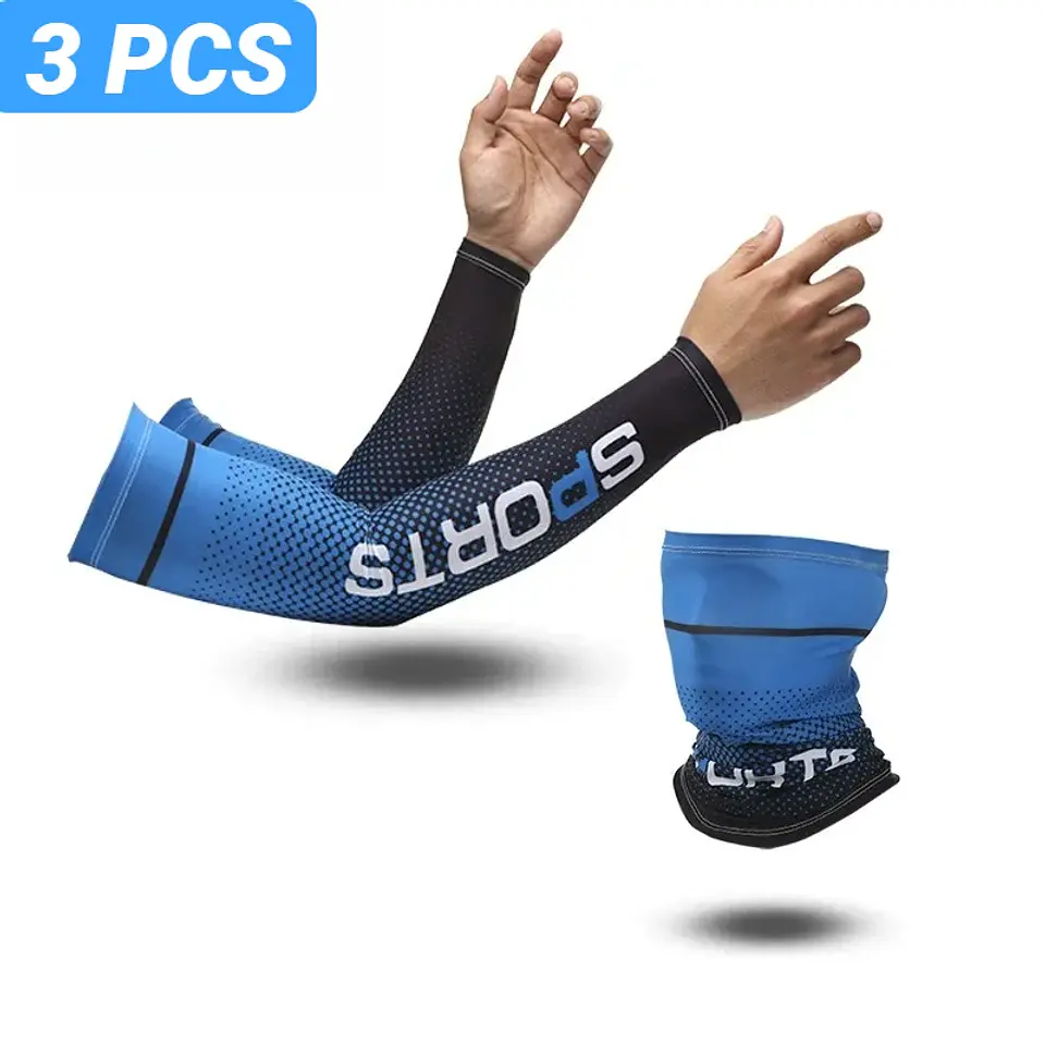 Mangas de Braço Ice Silk com Proteção UV | Frescas e Antiderrapantes para Desporto  12