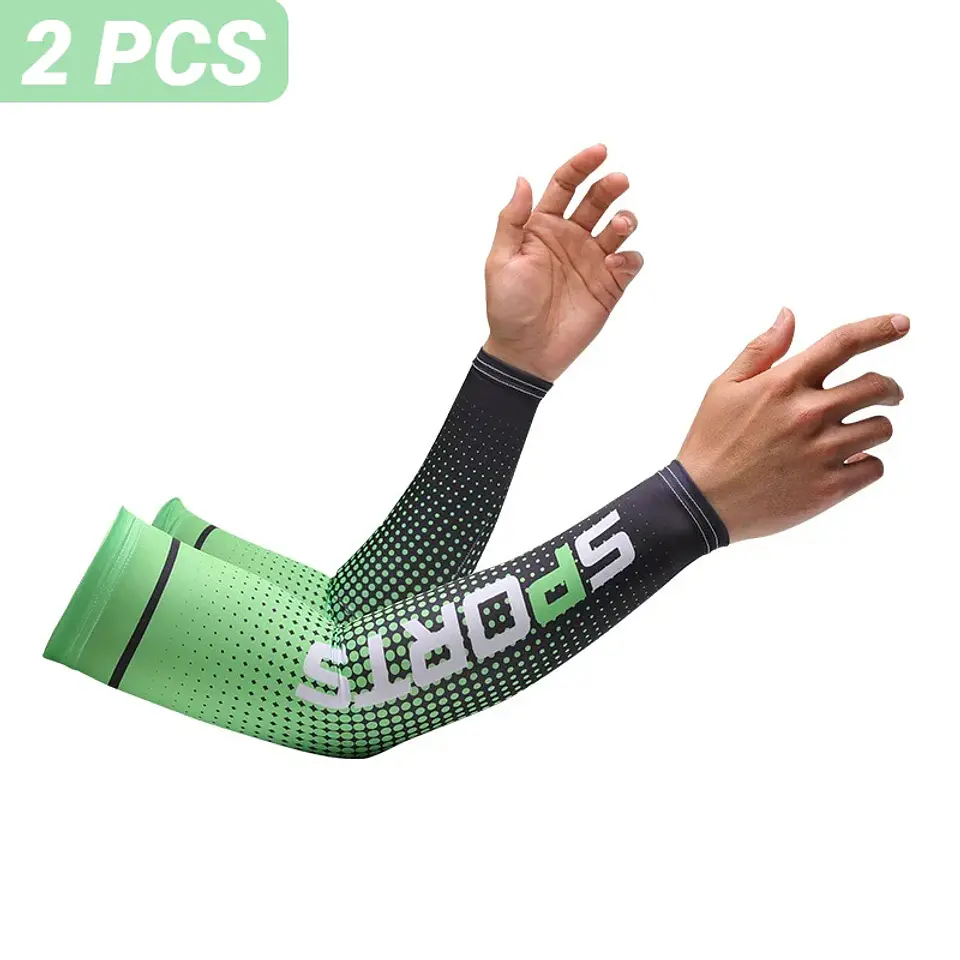 Mangas de Braço Ice Silk com Proteção UV | Frescas e Antiderrapantes para Desporto  14