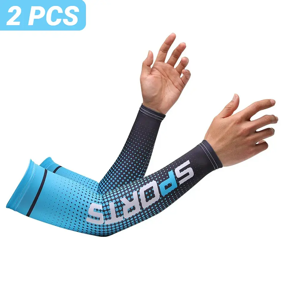 Mangas de Braço Ice Silk com Proteção UV | Frescas e Antiderrapantes para Desporto  16