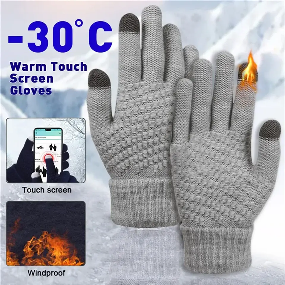 Luvas de Inverno com Toque Tátil | Quentes e Unissex para Condução e Ciclismo 2
