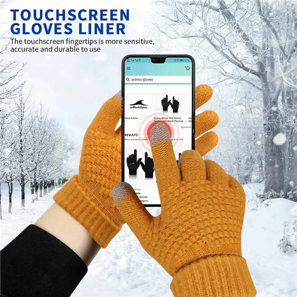 Luvas de Inverno com Toque Tátil | Quentes e Unissex para Condução e Ciclismo 1