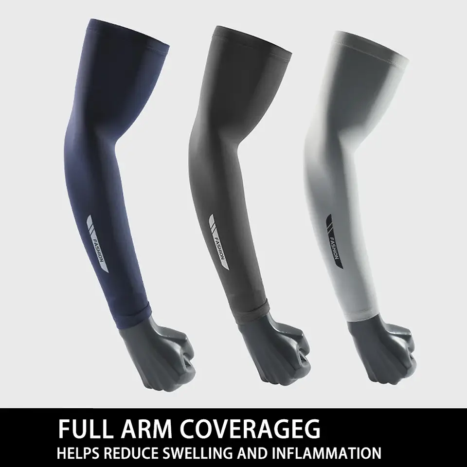 Mangas de Braço Ice Silk com Proteção UV | Frescas e Finas para Condução e Ciclismo 3